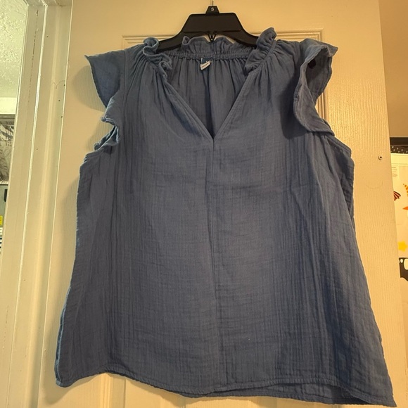 Old Navy Indigo Blue Fabric top woman - Picture 4 of 8